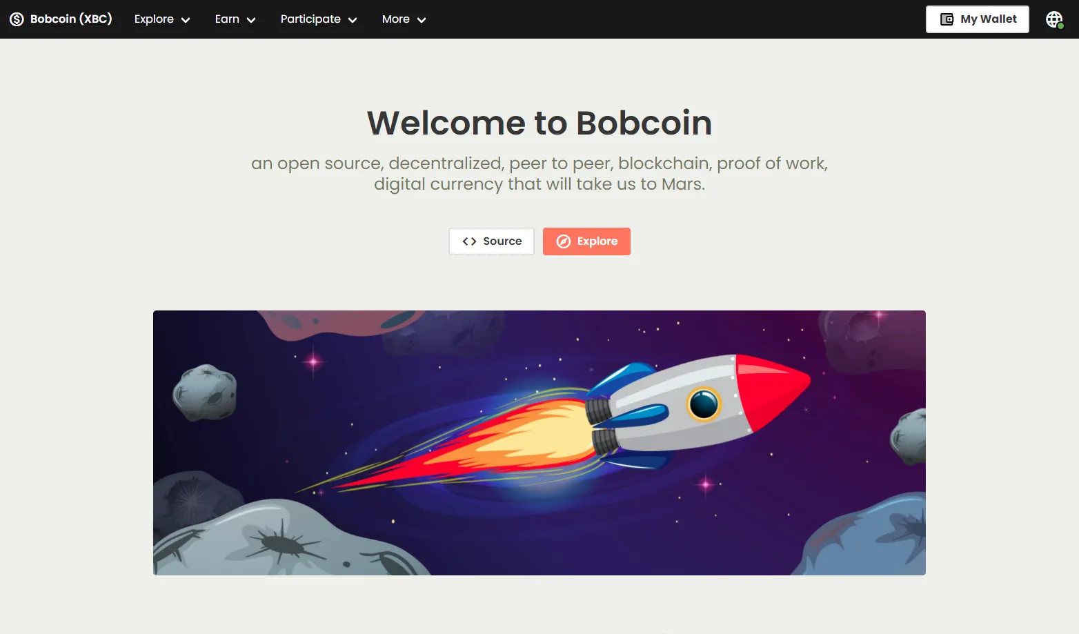 Screenshot of Bobcoin (XBC)